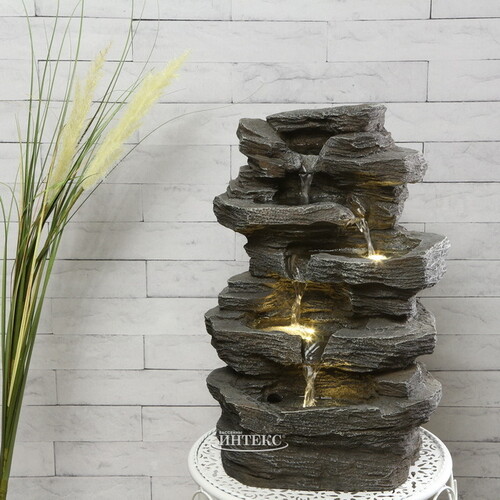 Декоративный фонтан Аламере 39 см с LED подсветкой Kaemingk