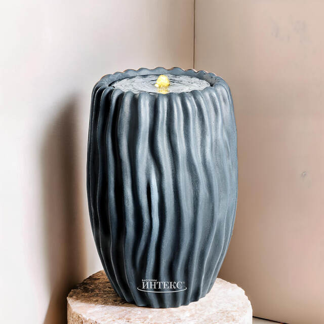 Декоративный фонтан Ritteri 54 см антрацитовый, с LED подсветкой Kaemingk