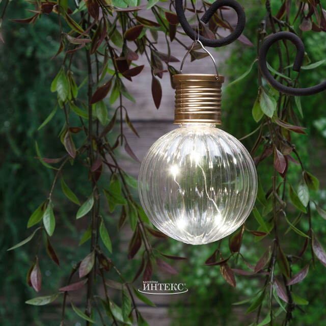 Подвесной светильник на солнечной батарее Solar Jar 11*8 см с теплыми белыми LED, прозрачный, IP44 Kaemingk (Кейминг)