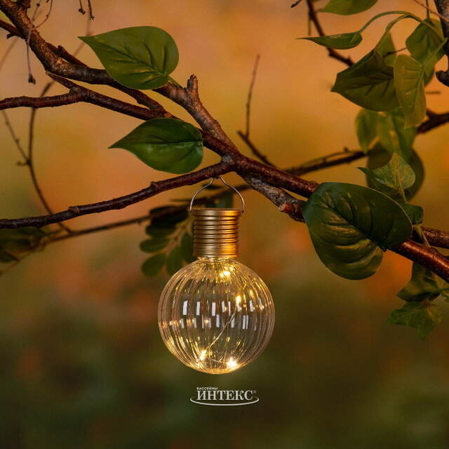 Подвесной светильник на солнечной батарее Solar Jar 11*8 см с теплыми белыми LED, прозрачный, IP44 Kaemingk (Кейминг)