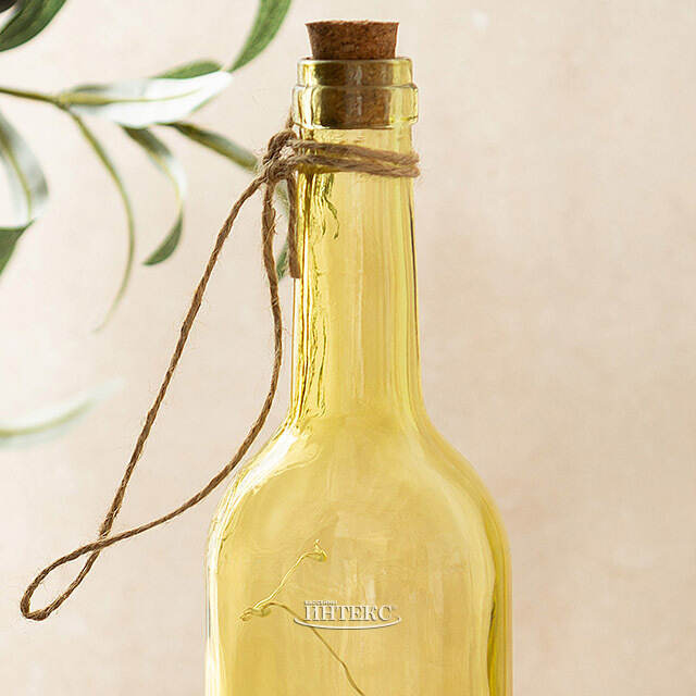 Садовый светильник - бутылка Solar Firefly на солнечной батарее 31 см, 10 теплых белых LED ламп, оливковый IP44 Kaemingk