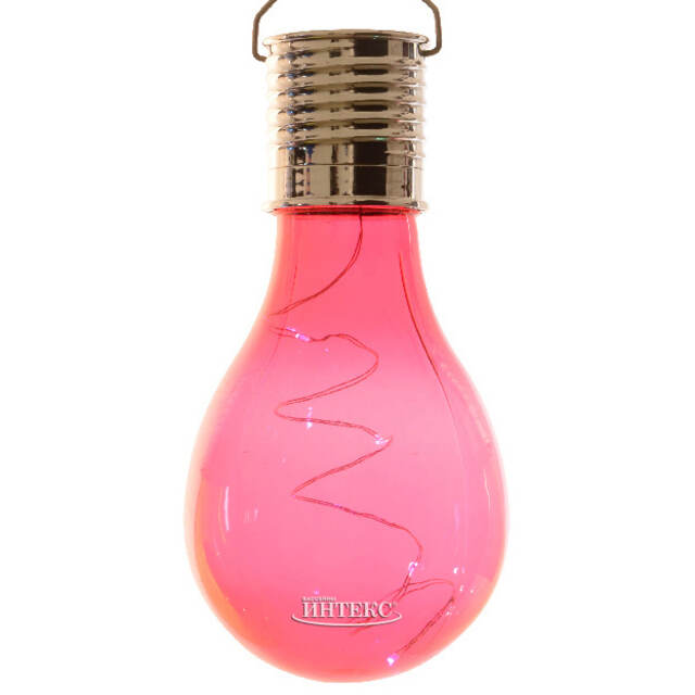 Подвесной светильник на солнечной батарее Лампочка Solar Colors 14 см с теплыми белыми LED, красный, IP44 Kaemingk