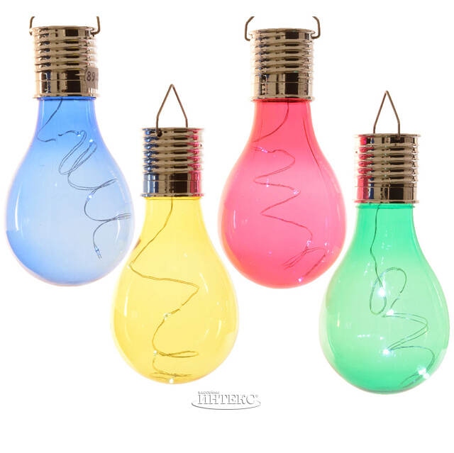 Подвесной светильник на солнечной батарее Лампочка Solar Colors 14 см с теплыми белыми LED, жёлтый, IP44 Kaemingk