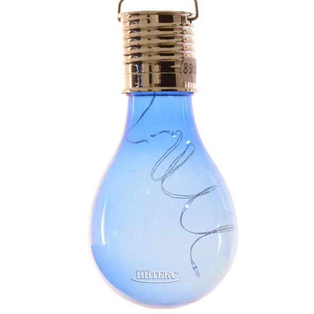 Подвесной светильник на солнечной батарее Лампочка Solar Colors 14 см с теплыми белыми LED, синий, IP44 Kaemingk (Кейминг)