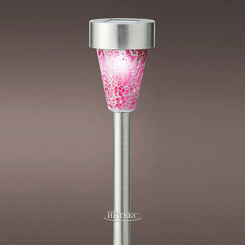 Садовый фонарь на солнечной батарее Solar Craquelure 28 см, розовый, IP44 Kaemingk