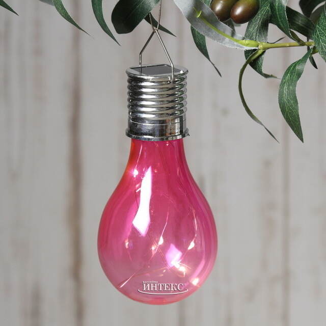 Подвесной светильник на солнечной батарее Лампочка Solar Colors 14 см с теплыми белыми LED, красный, IP44 Kaemingk