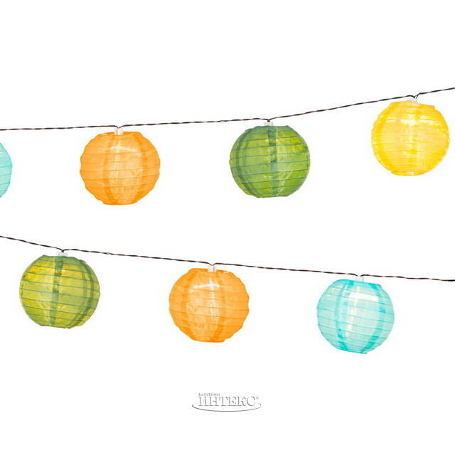 Садовая гирлянда на солнечной батарее Solar Pekana 4.5 м, 10 теплых белых LED ламп, черный провод, IP44 Kaemingk