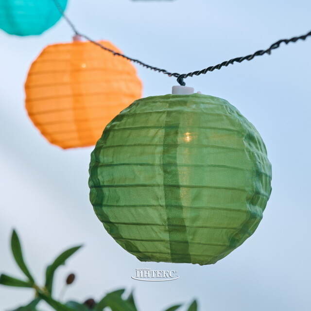 Садовая гирлянда на солнечной батарее Фолия 4.5 м, 10 теплых белых LED ламп, черный провод, IP44 Kaemingk (Кейминг)