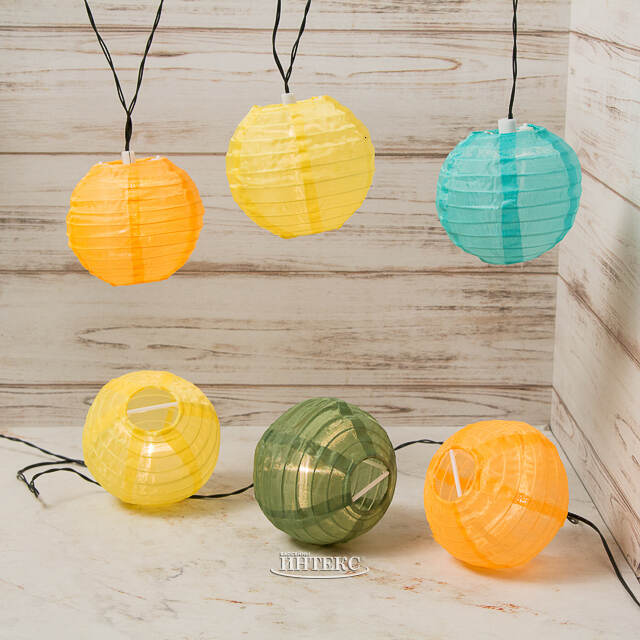 Садовая гирлянда на солнечной батарее Solar Pekana 4.5 м, 10 теплых белых LED ламп, черный провод, IP44 Kaemingk