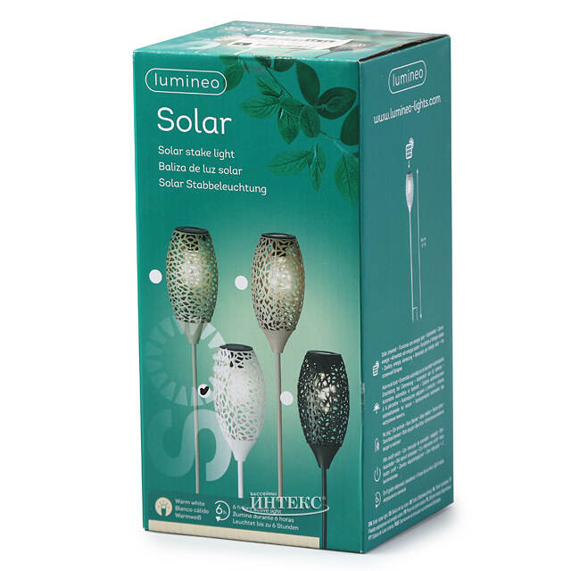 Садовый фонарь на солнечной батарее Solar Drop 94*11 см, светло-серый, IP44 Kaemingk (Кейминг)
