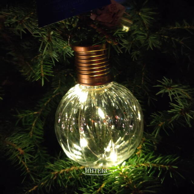 Подвесной светильник на солнечной батарее Solar Jar 11*8 см с теплыми белыми LED, прозрачный, IP44 Kaemingk (Кейминг)