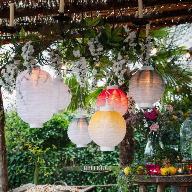 Китайский фонарик на солнечной батарее Solar Verano 30*20 см, цветные RGB LED с эффектом живого пламени, IP44 Kaemingk