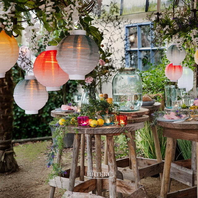 Китайский фонарик на солнечной батарее Solar Porcelana 23*20 см, с эффектом живого пламени, IP44 Kaemingk