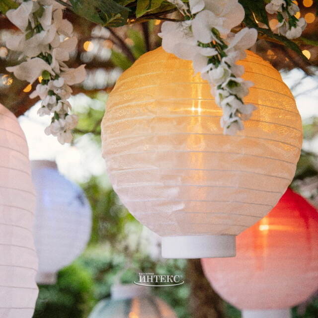 Китайский фонарик на солнечной батарее Solar Porcelana 23*20 см, с эффектом живого пламени, IP44 Kaemingk