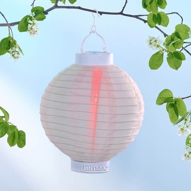 Китайский фонарик на солнечной батарее Solar Verano 23*20 см, цветные RGB LED с эффектом живого пламени, IP44 Kaemingk (Кейминг)