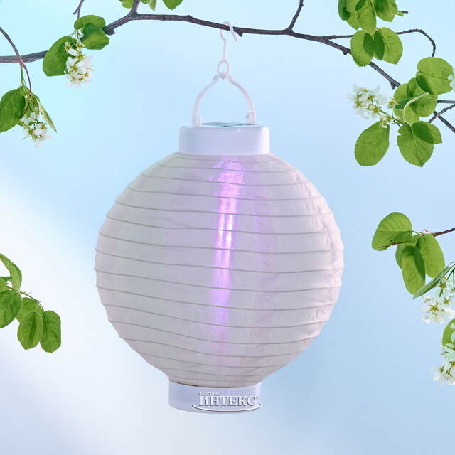 Китайский фонарик на солнечной батарее Solar Verano 23*20 см, цветные RGB LED с эффектом живого пламени, IP44 Kaemingk (Кейминг)