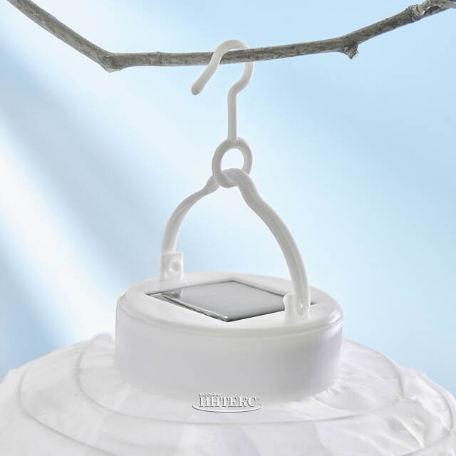 Китайский фонарик на солнечной батарее Solar Porcelana 30*20 см, с эффектом живого пламени, IP44 Kaemingk (Кейминг)