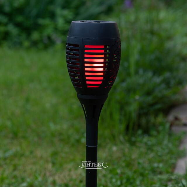 Садовый фонарь на солнечной батарее Solar Samoa 49*10 см, RGB LED с эффектом живого пламени, IP44 Kaemingk (Кейминг)