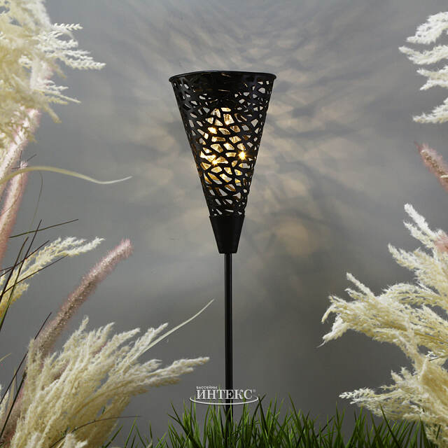 Садовый фонарь на солнечной батарее Solar Mirra Black 93 см, IP44 Kaemingk