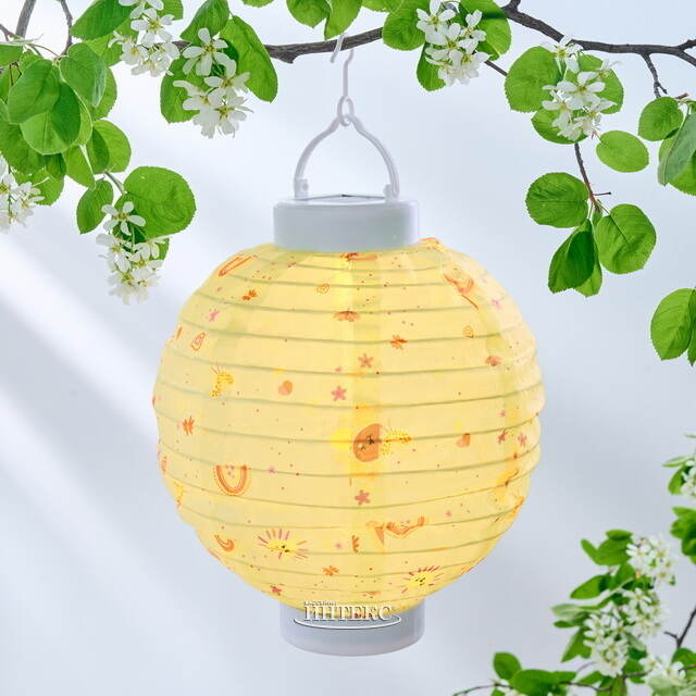 Китайский фонарик на солнечной батарее Беби-бум 23*20 см жёлтый, IP44 Kaemingk (Кейминг)