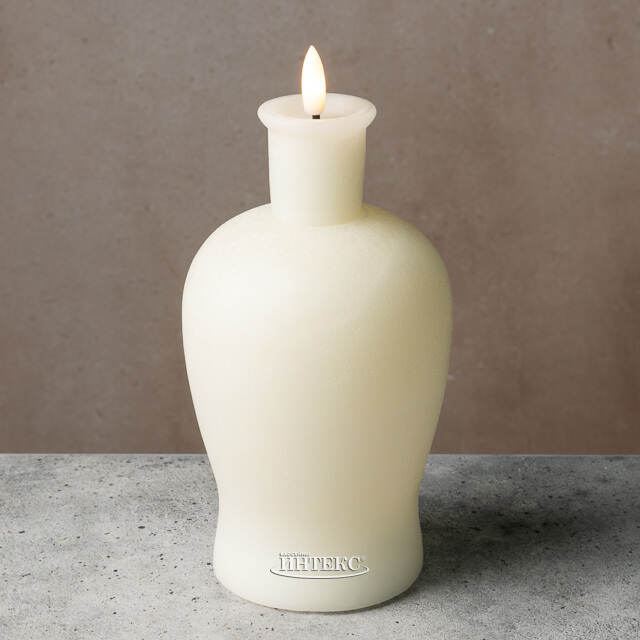 Светодиодная свеча с имитацией пламени Pieta: Rondanini Crema 21 см на батарейках Kaemingk