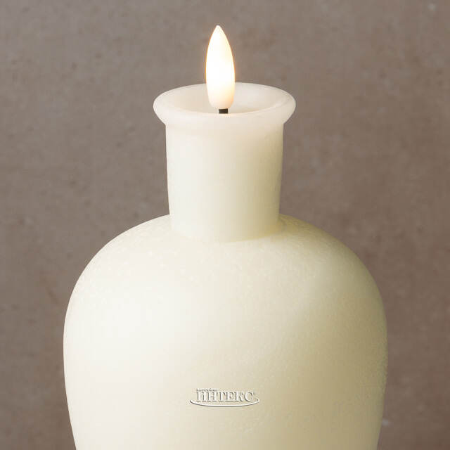 Светодиодная свеча с имитацией пламени Pieta: Rondanini Crema 21 см на батарейках Kaemingk