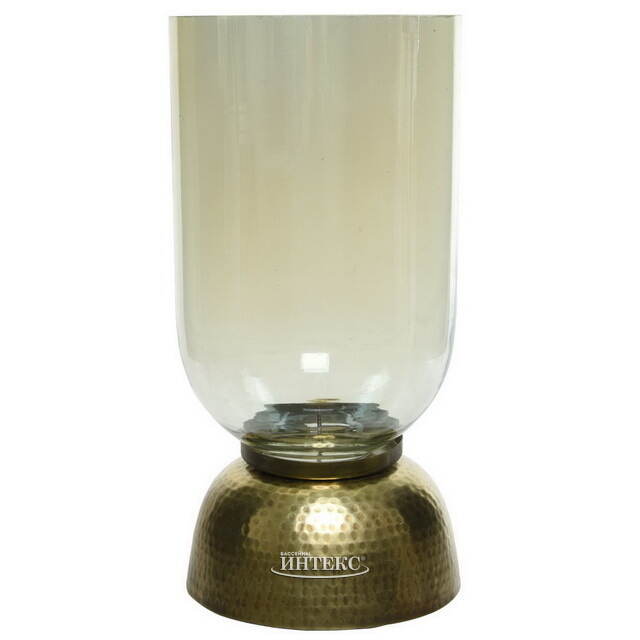 Стеклянный подсвечник Lampe Vintage 31 см, для классической свечи Kaemingk (Кейминг)