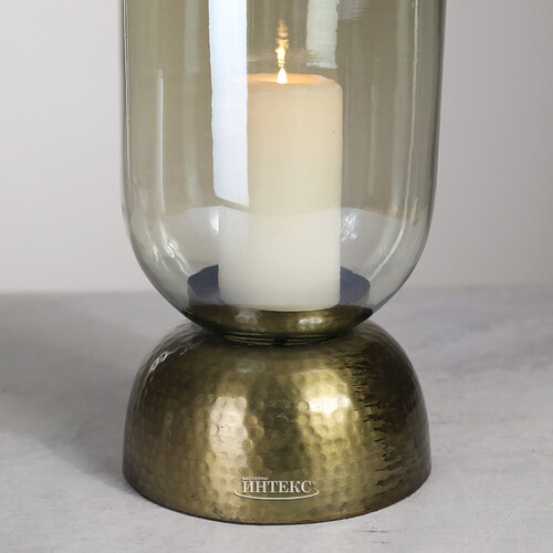 Стеклянный подсвечник Lampe Vintage 31 см, для классической свечи Kaemingk