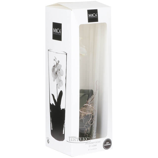 Искусственный цветок в кашпо Королевская 50 см белая Edelman (Эдельман)