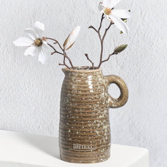 Керамическая ваза-кувшин Стэнли 17 см коричневая Koopman (Купман)