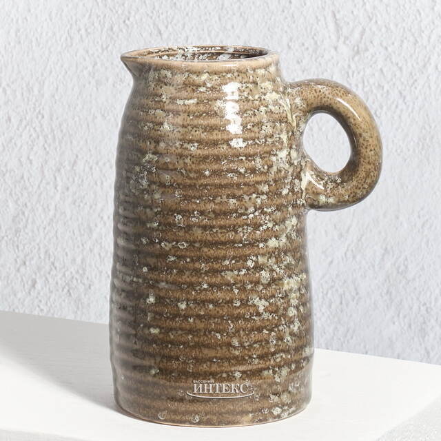 Керамическая ваза-кувшин Стэнли 17 см коричневая Koopman (Купман)