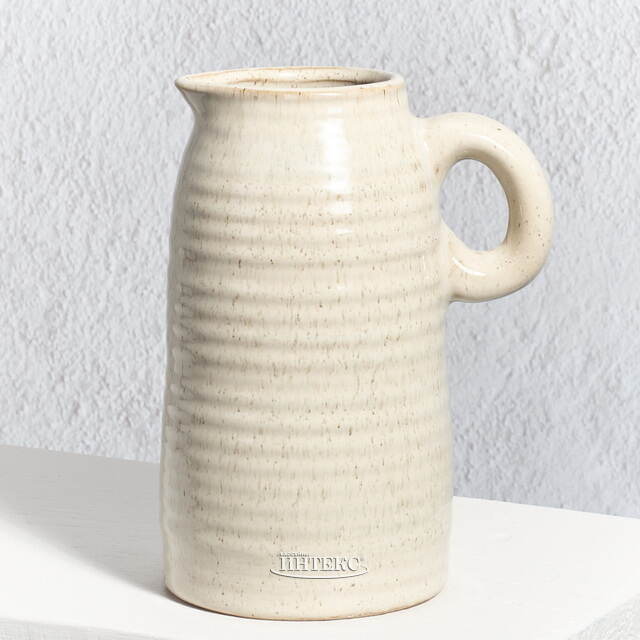 Керамическая ваза-кувшин Стэнли 17 см бежевая Koopman (Купман)