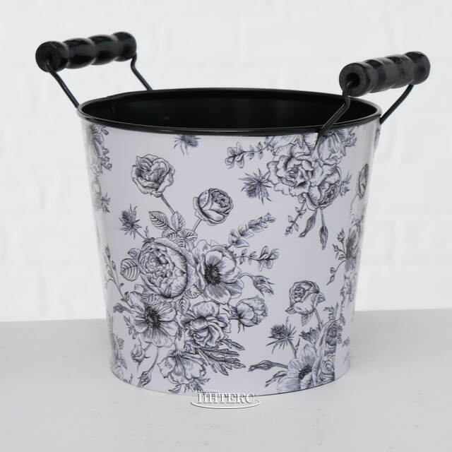 Металлическое кашпо Розалин 22 см Boltze