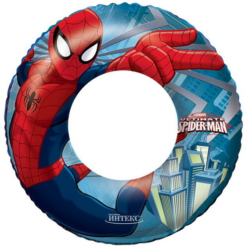 Надувной круг "Человек паук", 56 см Bestway