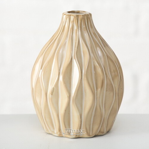 Фарфоровая ваза для цветов Creamy Pearl 15 см Boltze