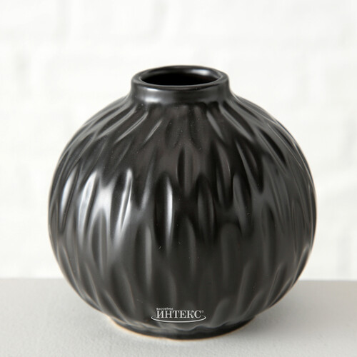 Фарфоровая ваза для цветов Masconni: Black Pearl 9 см Boltze