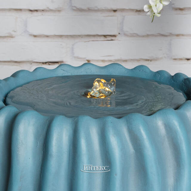 Декоративный фонтан Ritteri 54 см лазурный, с LED подсветкой Kaemingk