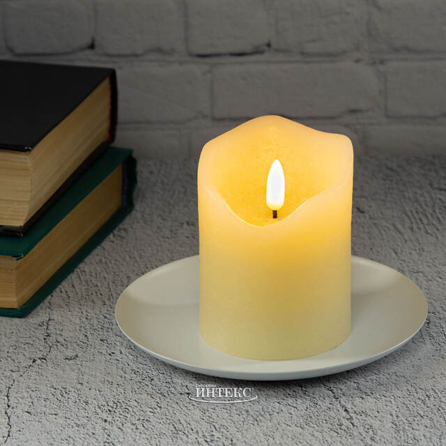 Подсвечник Блюдце на 1 свечу, 14 см, белый Омский Свечной