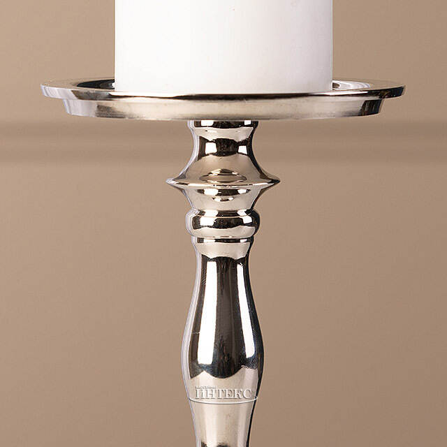 Металлический подсвечник для 1 свечи Марэль 22 см серебряный Koopman (Купман)