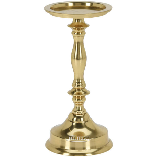 Металлический подсвечник для 1 свечи Марэль 22 см золотой Koopman