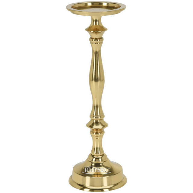 Металлический подсвечник для 1 свечи Марэль 31 см золотой Koopman