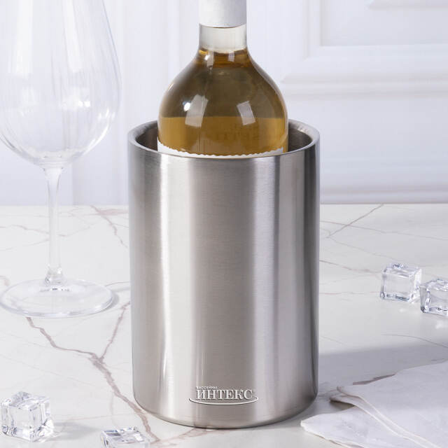 Ведерко для охлаждения вина 18*12 см серебряное Koopman