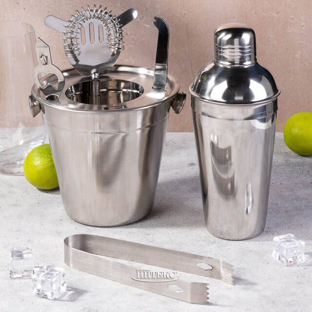 Набор бармена Талламор с шейкером и ведерком для льда, 6 предметов Koopman
