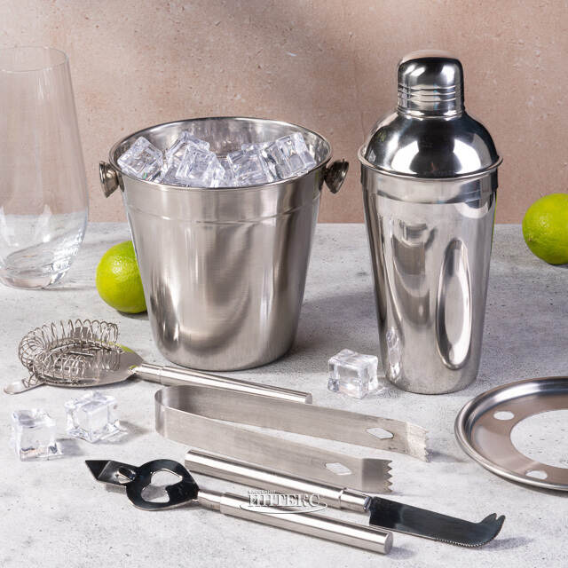 Набор бармена Талламор с шейкером и ведерком для льда, 6 предметов Koopman