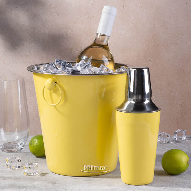 Шейкер для коктейлей Фанданго 500 мл, желтый Koopman