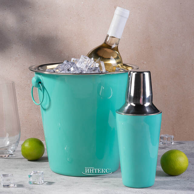 Шейкер для коктейлей Фанданго 500 мл, бирюзовый Koopman