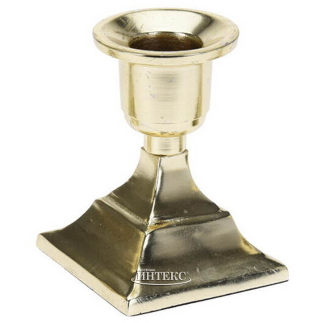 Декоративный подсвечник для 1 свечи Дориус 8 см золотой Koopman