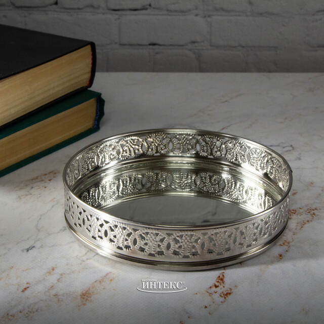 Декоративный зеркальный поднос Женевьева 15 см Koopman (Купман)