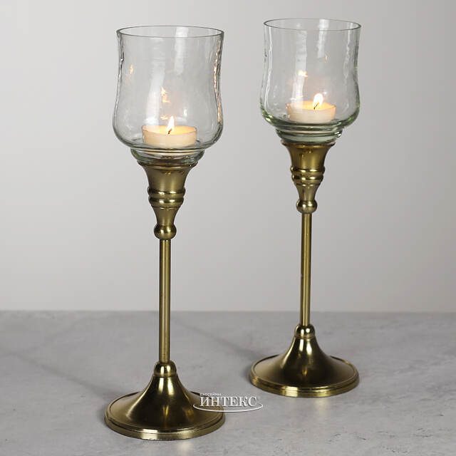 Подсвечник - Бокал Дарлингтон 31 см золотой Koopman (Купман)