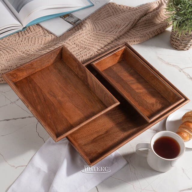 Набор деревянных подносов Тибо 28-63 см, 3 шт Koopman